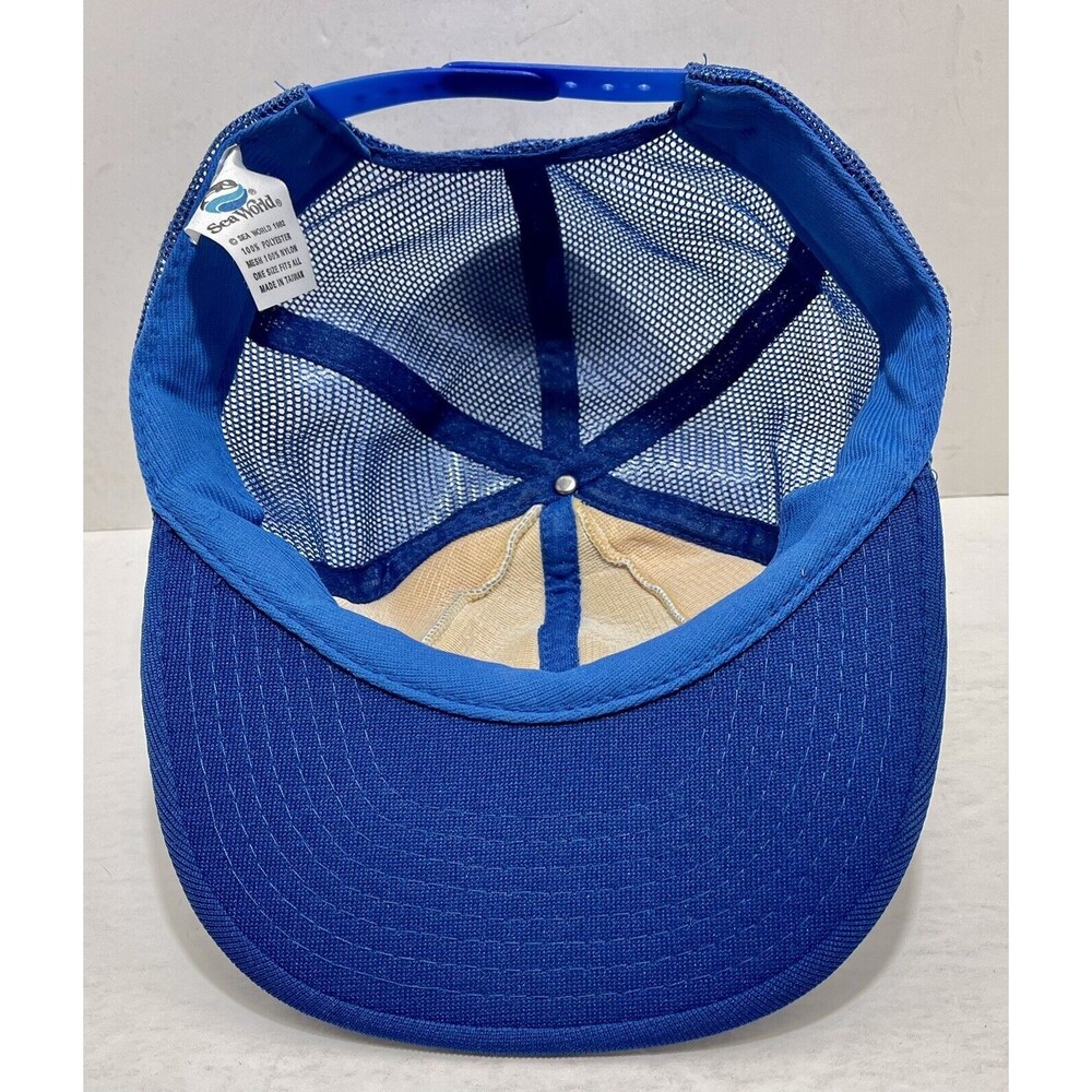 Sea World San Diego 1988 Snapback Mesh Trucker Cap Shamu Whale Big Logo Vintage - Picture 11 of 14